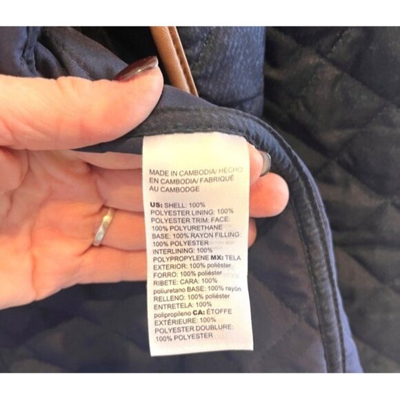 Chico’s Women’s Quilted Lightweight Navy Blue Jacket Size 0 4/6 Small Preppy - Picture 8 of 14